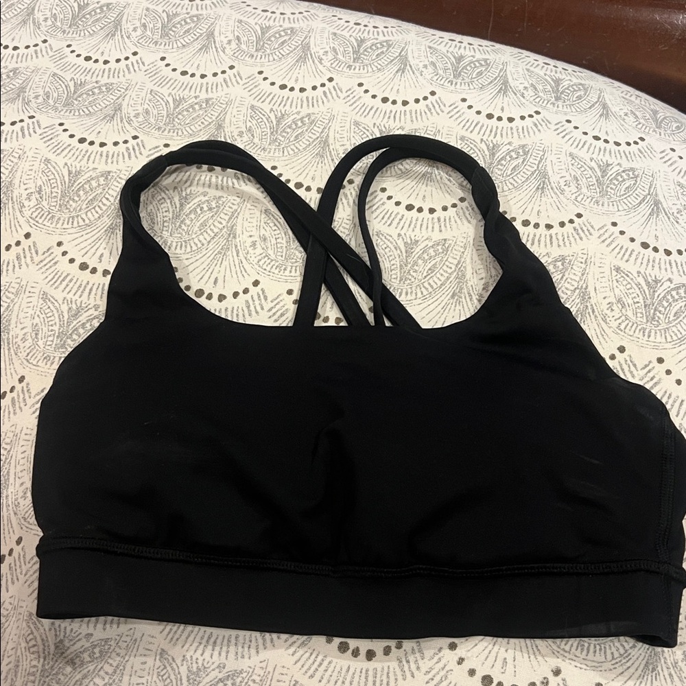 Lulu lemon Black Strappy Sports Bra
